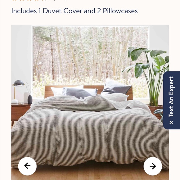 Brooklinen Washed Linen Duvet Set and fitted and flat sheet. - Picture 3 of 3